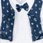 Боди Крошка Я "Костюмчик", синий/белый, р.28, рост 86-92 см - Фото 3