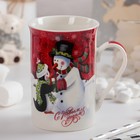 Кружка керамическая Доляна «Снеговик и пингвин», 300 мл - Фото 1