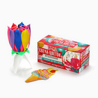 Свеча для торта музыкальная «Тюльпан», разноцветная - Фото 3