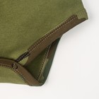 Боди Крошка Я "Костюмчик" хаки, рост 86-92 см (1,5-2 г), 100% хл. - Фото 5