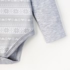 Боди с дл. рукавом Крошка Я "Зимние мотивы", рост 68-74 см, 100% хл. - Фото 3