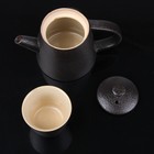 Набор чайный керамический «Восход», 7 предметов: чайник 200 мл, пиала 80 мл, цвет коричневый УЦЕНКА - Фото 4