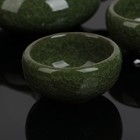 УЦЕНКА Набор для чайной церемонии керамический «Искушение», 5 предметов: чайник 150 мл, 4 пиалы 50 мл, цвет зелёный - Фото 2