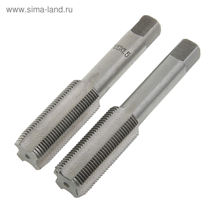 Метчики метрические ручные ТУНДРА, М20×1.5 мм, комплект из 2 шт. - Фото 1