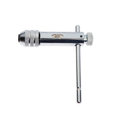 Метчикодержатель с трещоткой ТУНДРА, Т-образный, хромированный, М5 - М12