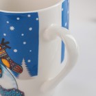 Кружка керамическая Доляна «Снеговик и новогодние носки», 330 мл - Фото 3