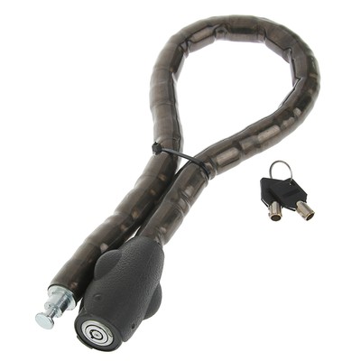 Замок навесной велосипедный ТУНДРА, 23 х 800 мм, специальный ключ с пластиковой ручкой