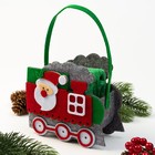 Наб.полотенец в корзинке "Новый год" 30х30 см-2 шт, 100% хл, 300гр/м2 - Фото 1