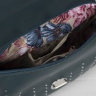Сумка женская, отдел на молнии, 3 наружных кармана, цвет морской волны - Фото 3