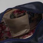 Сумка женская, отдел на молнии, наружный карман, длинный ремень, цвет синий - Фото 5