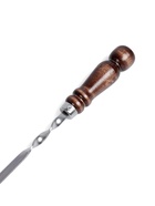 Шампур с деревянной ручкой «Шар», рабочая длина - 50 см, ширина - 10 мм, толщина - 2.5 мм - Фото 5