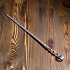 Шампур с ручкой-кольцом, рабочая длина - 40 см, ширина - 10 мм, толщина - 3 мм с узором - Фото 2