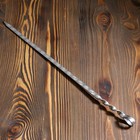 Шампур с ручкой-кольцом, рабочая длина - 50 см, ширина - 10 мм, толщина - 3 мм с узором - Фото 2