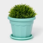 Горшок для цветов с поддоном Доляна «Эрика», 0,7 л, цвет бирюзовый - Фото 1