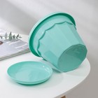 Горшок для цветов с поддоном Доляна «Эрика», 1,8 л, цвет бирюзовый - Фото 3