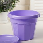 Горшок для цветов с поддоном Доляна «Эрика», 1.8 л, цвет сиреневый - Фото 2