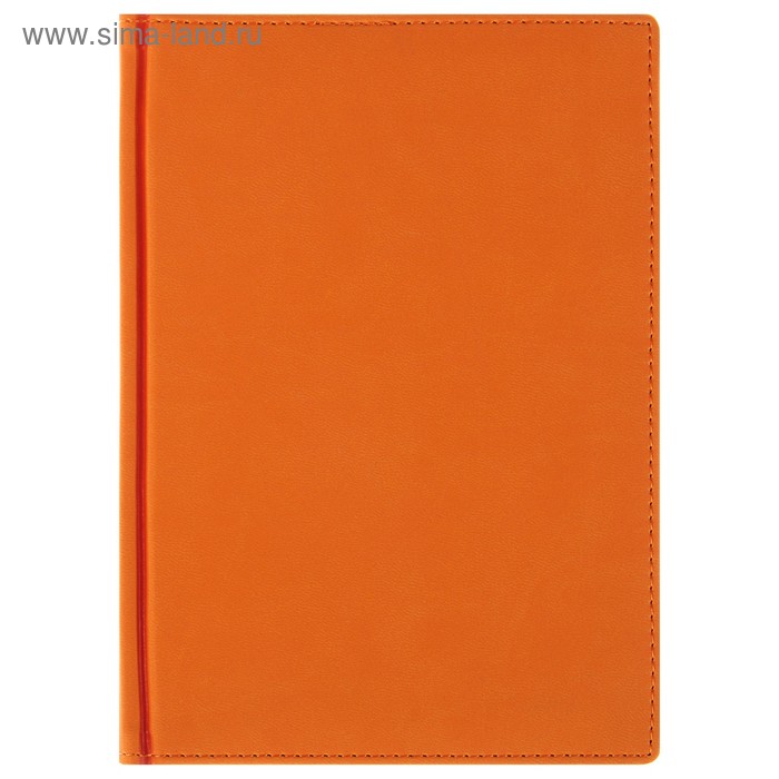Ежедневник недатированный А5+, 136 листов Velvet, искусственная кожа, оранжевый - Фото 1