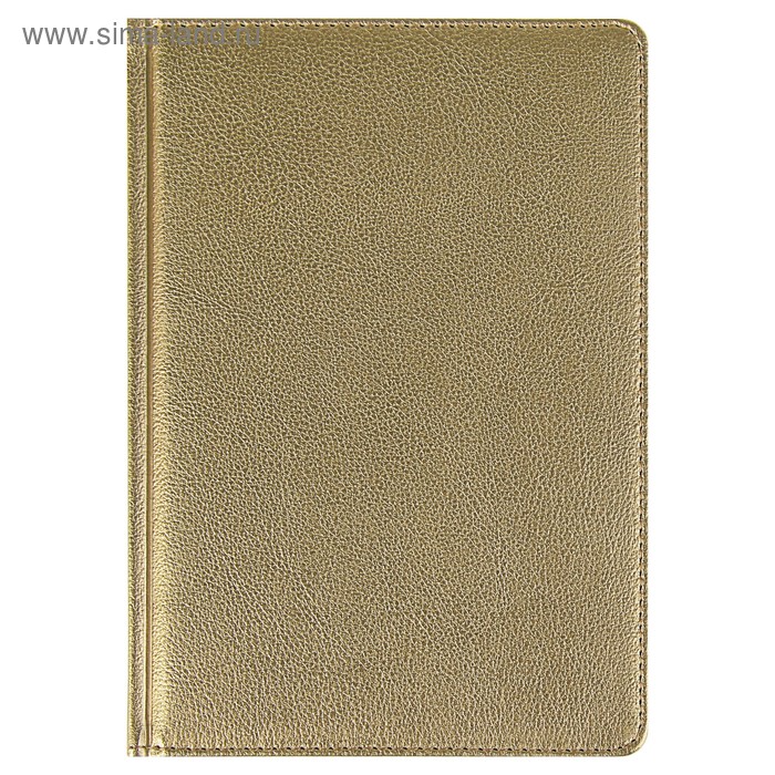 Ежедневник недатированный А5+, 136 листов Sidney Nebraska, твёрдая обложка, искусственная кожа, золотой срез, золото - Фото 1