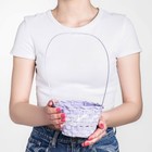 Корзина плетёная бамбук, d=13xH9.5/28 см светло-фиолетовая - Фото 1