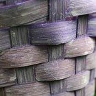 Корзина плетеная бамбук, D13xH9,5/28см светло-фиолетовая - Фото 4