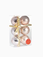 Ёлочные игрушки «Жемчужный орион», шары новогодние, d=8 см, набор 6 шт., розовый/золотистый - Фото 5