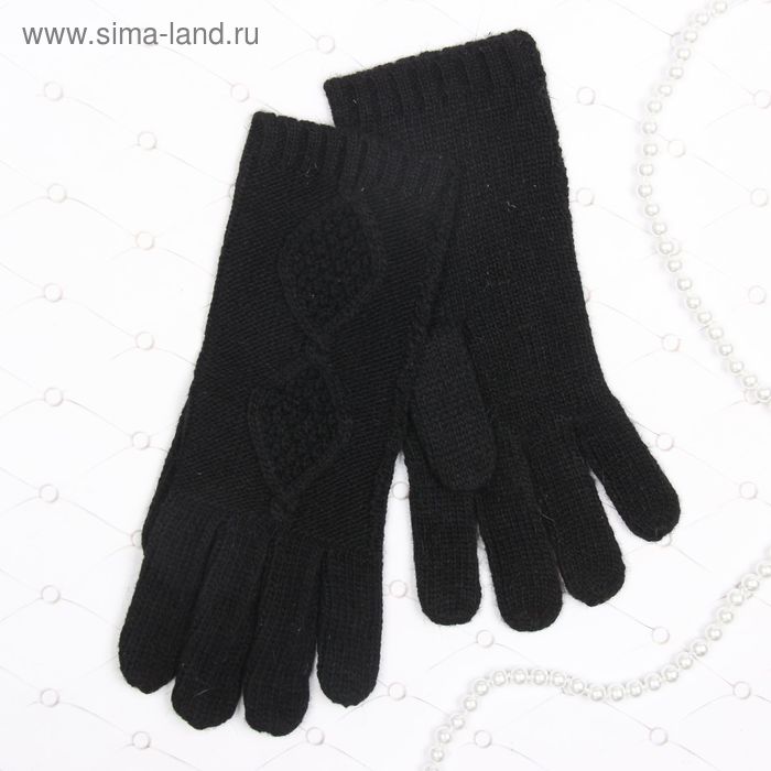 Перчатки женские "Айседора", размер 18 (р-р произв. L-23см), цвет чёрный 58869 - Фото 1
