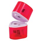 Точилка 3 отверстия с контейнером BRAUBERG "Case", треугольная, пластик, микс 226943 3857131 - фото 16135993