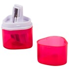 Точилка 3 отверстия с контейнером BRAUBERG "Case", треугольная, пластик, микс 226943 3857131 - фото 16135994