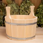 Шайка для бани и сауны 9 л, липа, нержавеющий обруч, «Добропаровъ» - Фото 2