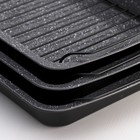 Набор форм для выпечки "Прямоугольник. Мрамор", 3 предмета, с ручками и решеткой - Фото 3