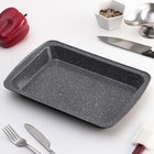 Набор форм для выпечки "Прямоугольник. Мрамор", 3 предмета, с ручками и решеткой - Фото 4