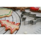 Форма для печенья новогодняя Доляна «Ёлочка», металл, 6.5×8×1.5 см, серебристая - Фото 4