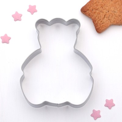 Форма для вырезания печенья «Медвежонок», 6×6,5×1,5 см, цвет хромированный