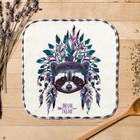 Полотенце микрофибра "Енот" 20х20 см - Фото 1