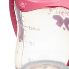 Бутылочка для кормления «Маленькая леди», классическое горло, приталенная, с ручками, 150 мл., от 0 мес., цвет розовый - Фото 5