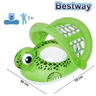 Круг для плавания «Черепаха», с сиденьем и тентом , 74 х 66 см, от 1-2 лет, 34094 Bestway - Фото 1