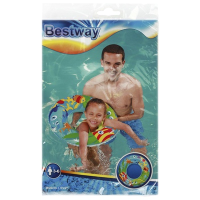 Круг для плавания «Морской мир», надувной, d=56 см, МИКС, 36013 Bestway