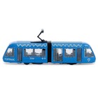 Трамвай металлический с гармошкой 19 см, световые и звуковые эффекты, инерционный - Фото 2