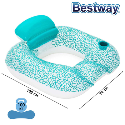 Круг-шезлонг для плавания, 102×94 см, 43097 Bestway