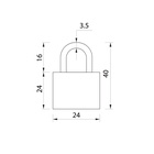 Замок навесной, 25×42 мм, МИКС  (артикул 3609850)  большой выбор товаров оптом и в розницу по низким ценам с доставкой