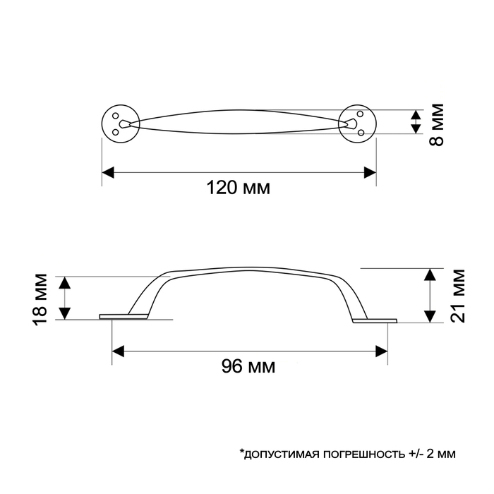 Ручка-скоба РС135CP, м/о 96 мм, цвет хром - фото 18521692 Ручка-скоба РС135CP, м/о 96 мм, цвет хром - фото 18521692