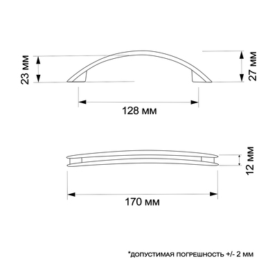 Ручка-скоба CAPPIO РС140CP, м/о 128 мм, цвет хром