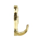 Крючок мебельный ТУНДРА TKd=023, двухрожковый, золото - Фото 5