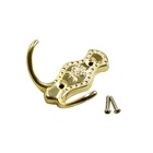 Крючок мебельный ТУНДРА TKd=023, двухрожковый, золото - Фото 6