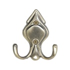 Крючок мебельный ТУНДРА TKd=025, двухрожковый, бронза - Фото 4