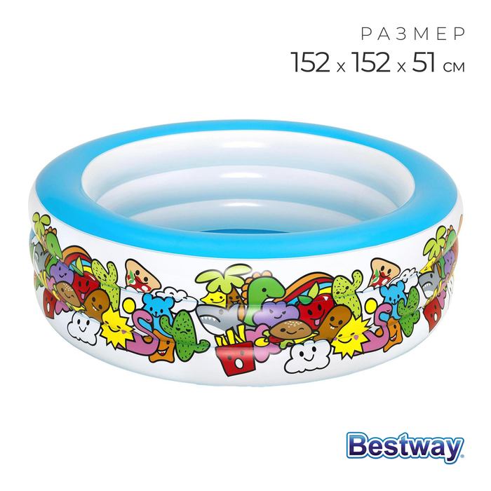 Бассейн надувной Bestway «Персонаж», 152×51 см, от 6 лет, 51121 - Фото 1