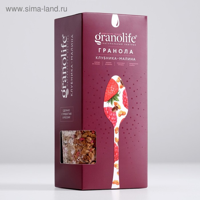 Гранола granolife Клубника-малина, 400 г - Фото 1
