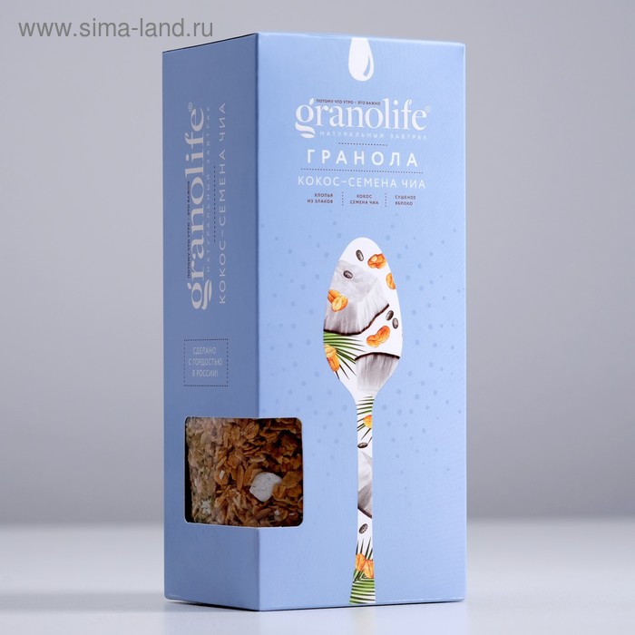 Гранола granolife Кокос-семена Чиа, 400 г - Фото 1