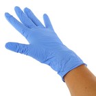 Нитриловые перчатки синие 4U L, 50 пар/100 шт - Фото 1