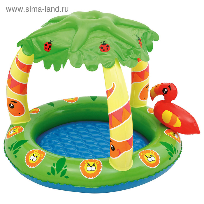 Бассейн надувной «Джунгли», с навесом, 99 х 91 х 71 см, от 2 лет, 52179 Bestway - Фото 1